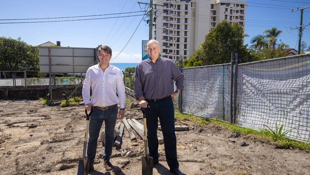 Sod turn of Latitude Coolum Beach