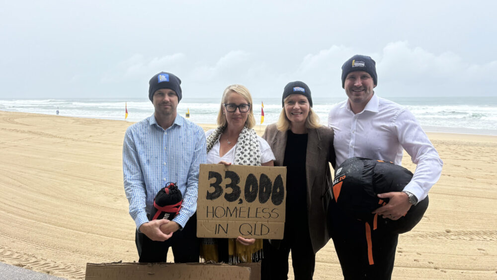 SCBC Vinnies CEO Sleepout 2026 Brady Sullivan, Amanda Bromley, Maya Gurry and Josh Sondergeld